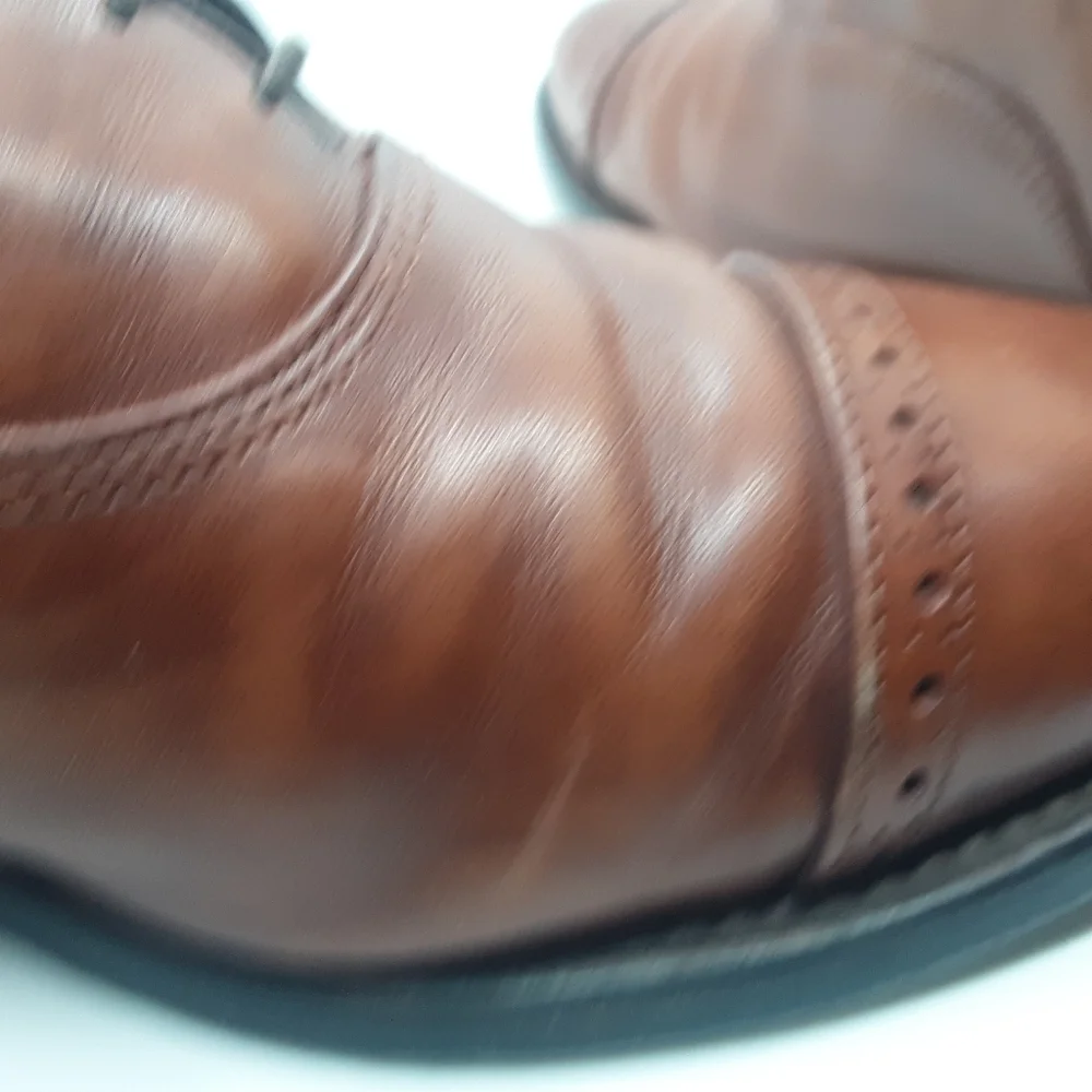 VTG Allen Edmonds Byron Made in Italy Men's Size10 3E Chili Brown Oxford